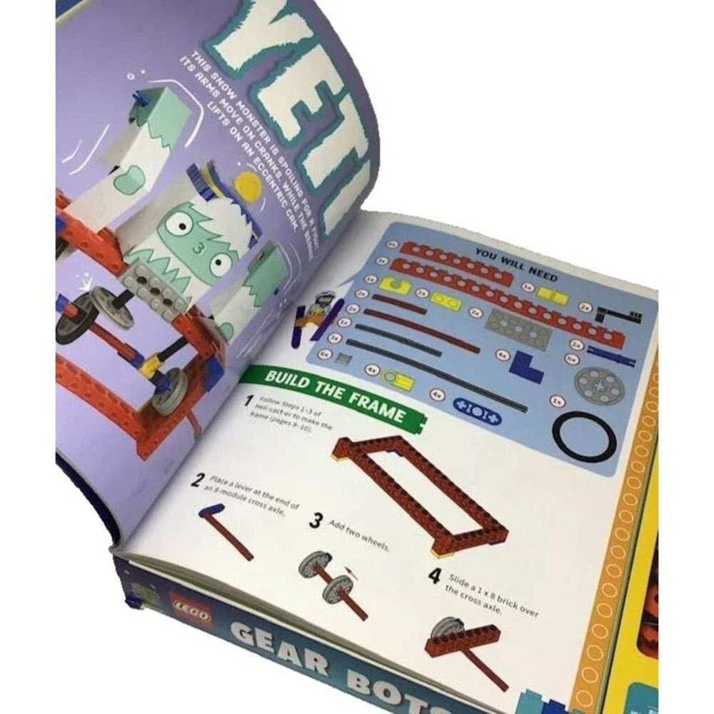 Lego Gear Bots Klutz Models Machines Mechanical Engineering Book Ideas NEW